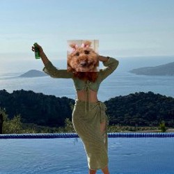 Светло-зеленый пляжный вязанный костюм - фото 2