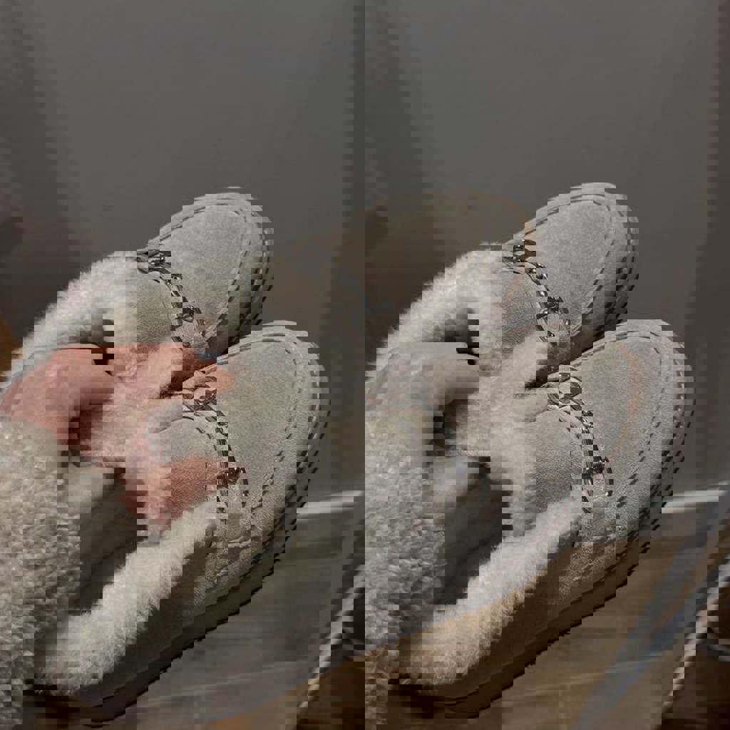 Замшевые лофферы зимние