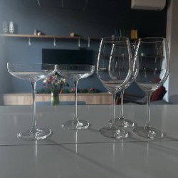 Стаканы синие, зеленые, белые - фото 1