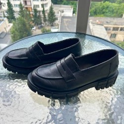 Чёрные кожаные лоферы Caprise - фото 2