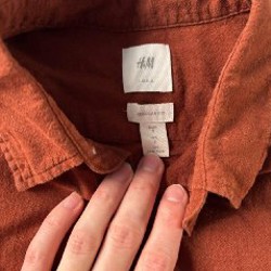 Терракотовая рубашка H&M - фото 5