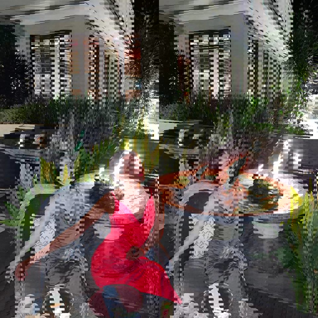 Красное платье-комбинация