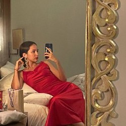 Красное платье-комбинация - фото 2