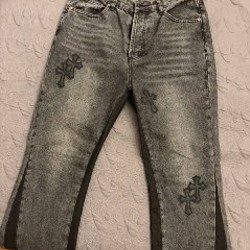 Женские джинсы AMIRI x Gallery Dept. и Chrome Hearts - фото 4