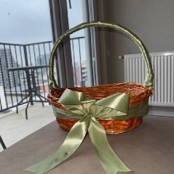 Плетёная декоративная корзина - фото 3