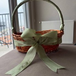 Плетёная декоративная корзина - фото 4