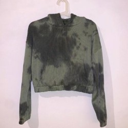 Укороченная толстовка из вельвета - фото 1