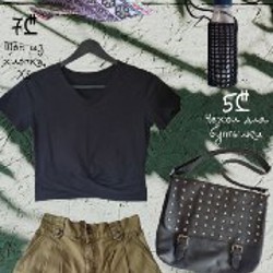 Женский кроп топ/футболка - фото 1