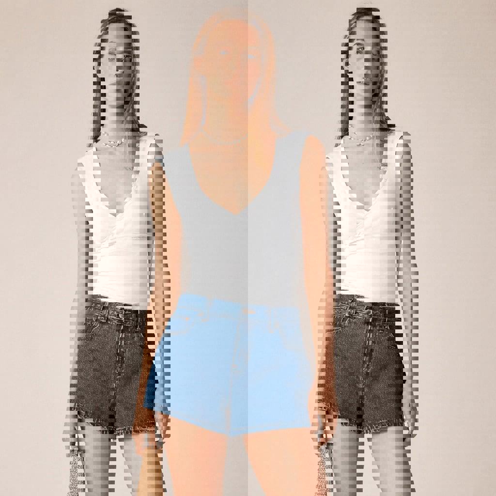 Легкая черная льняная юбка J.Crew