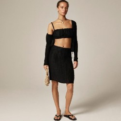 Легкая черная льняная юбка J.Crew - фото 3