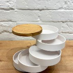 Шкатулка для украшений, раздвижные этажи, черная - фото 3