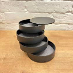 Шкатулка для украшений, раздвижные этажи, черная - фото 5