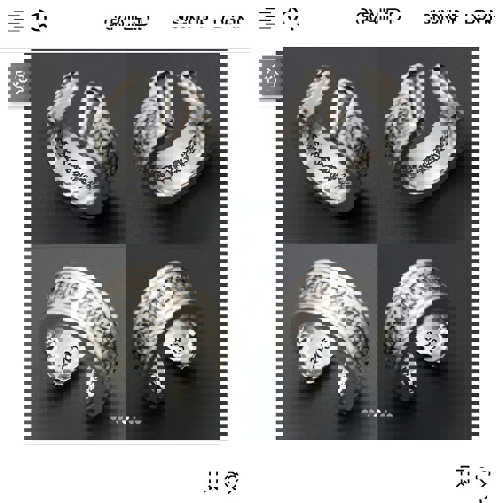 Chrome Hearts Scroll Label-кольцо