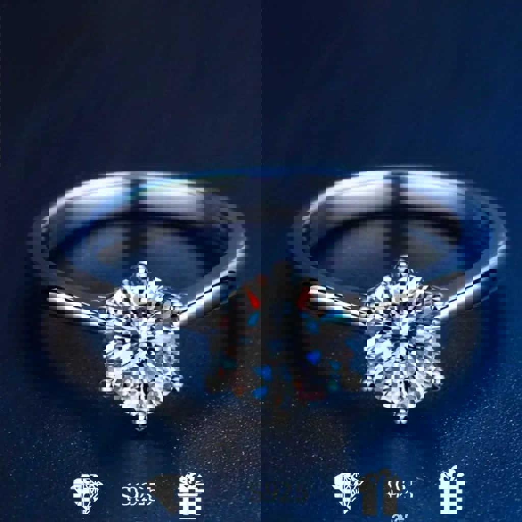 Кольцо S925 с муассанитом