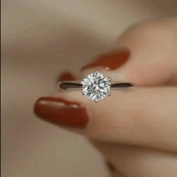 Кольцо S925 с муассанитом - фото 3