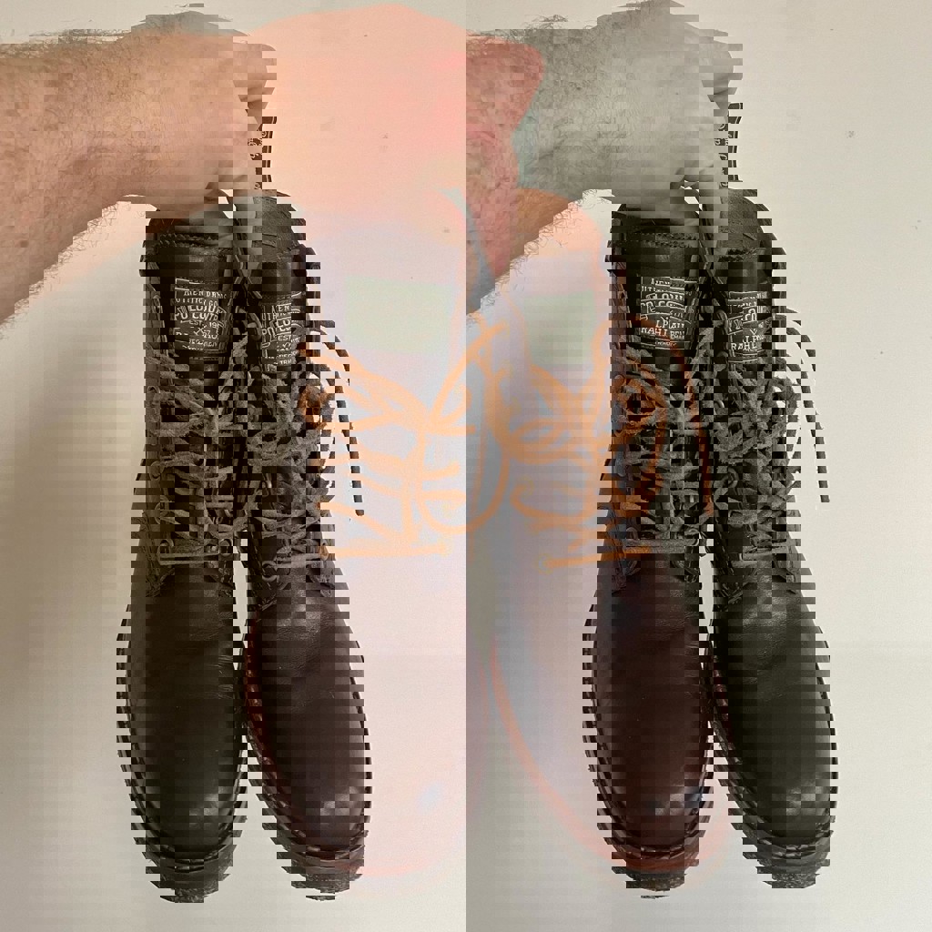 Кожаные армейские ботинки