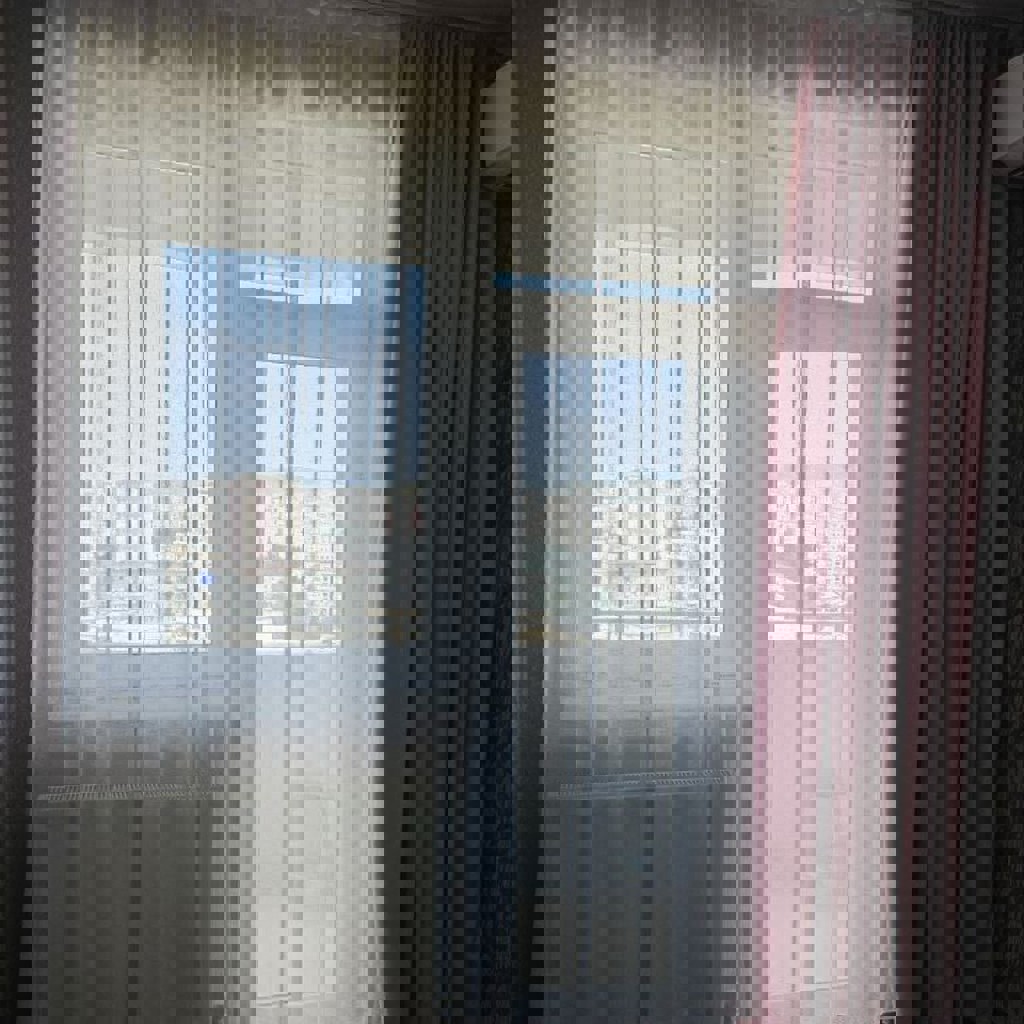 Тюль светло-коричневая