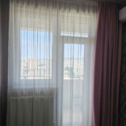 Тюль светло-коричневая - фото 1