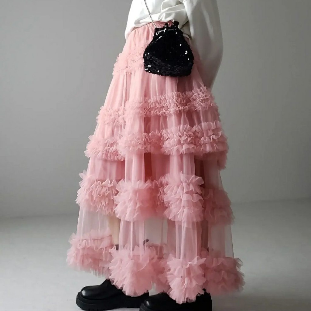 Юбка розовая