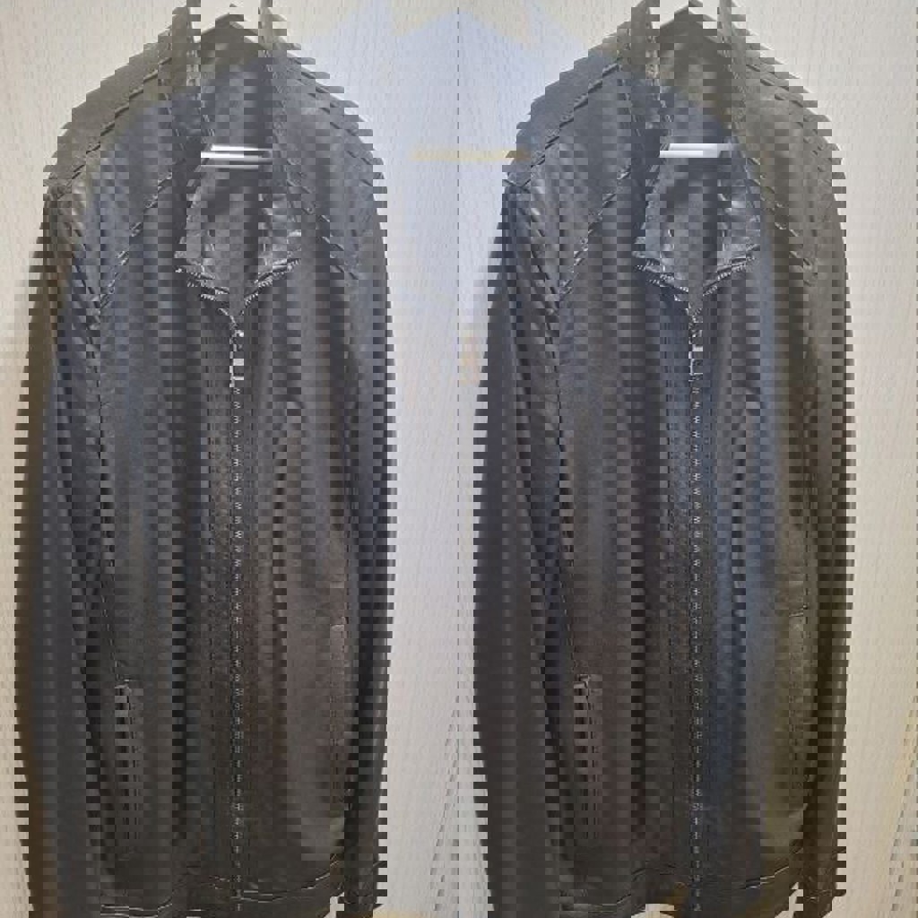 Чёрная куртка из натуральной кожи