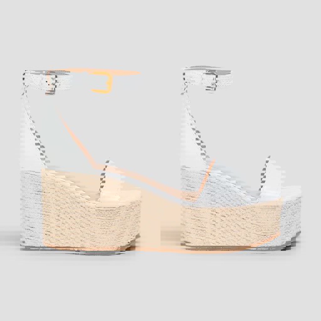 Сандалии на танкетке GIANNA RAFFIA