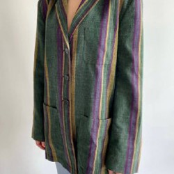 Винтажный летний льняной пиджак - фото 1