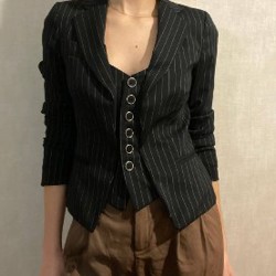 Винтажный летний льняной пиджак - фото 2