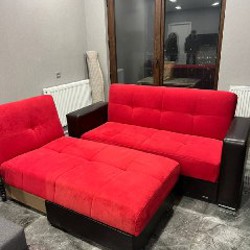 Раскладной красный диван - фото 2