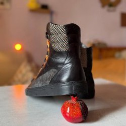 Кожаные кеды Raf Simons x Sterling Ruby - фото 2