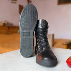 Кожаные кеды Raf Simons x Sterling Ruby - фото 7