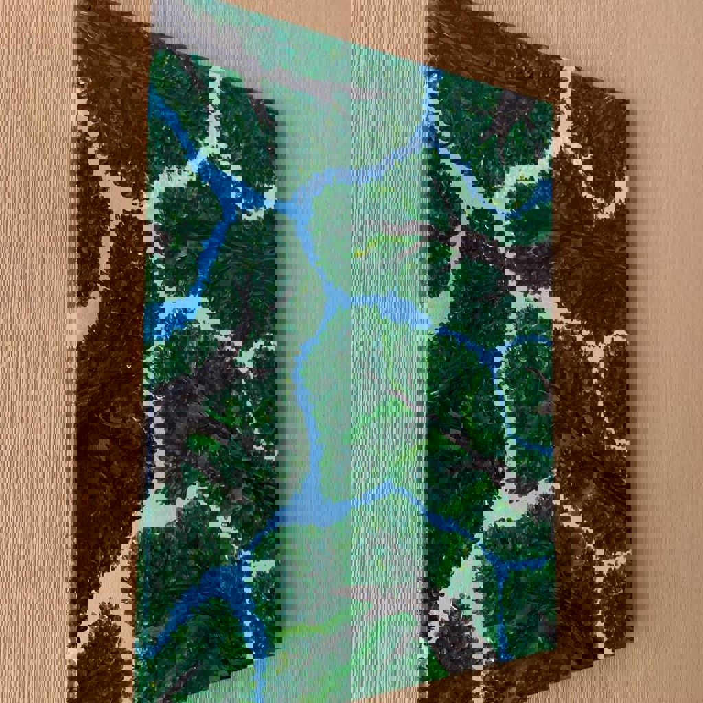 Картина на холсте акрил «застенчивые кроны»