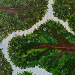 Картина на холсте акрил «застенчивые кроны» - фото 3