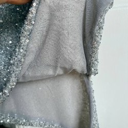 Серебряный топ в пайетках - фото 4