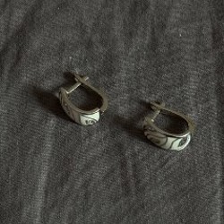 Серьги серебряные с эмалью - фото 5