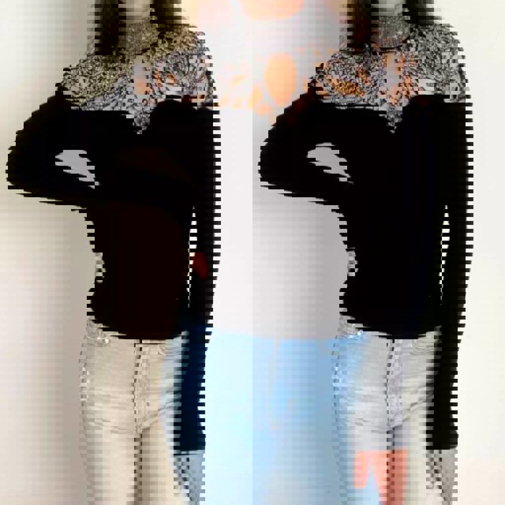 Водолазка со стразами