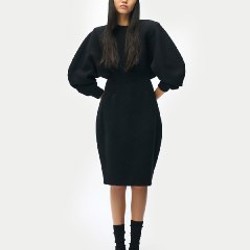 Скульптурное кашемировое платье - фото 2