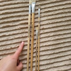 Кисти жесткая щетина для гуаши - фото 1