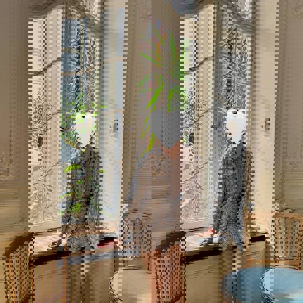 Теплая клетчатая рубашка oversize