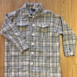 Теплая клетчатая рубашка oversize - фото 2