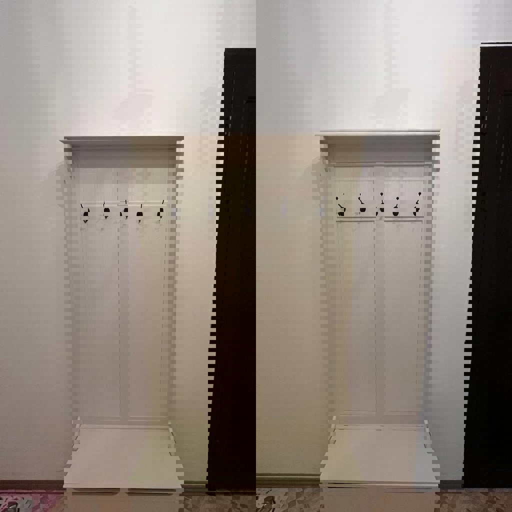 Вешалка для верхней одежды с тумбочкой для обуви