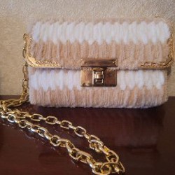 Сумка бело-бежевая - фото 1