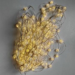 Гирлянда штора проволочная с шариками - фото 2