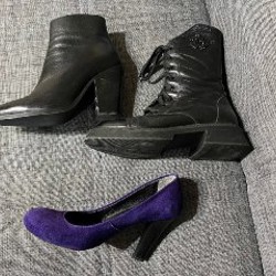 Женская обувь черные с каблуком - фото 1