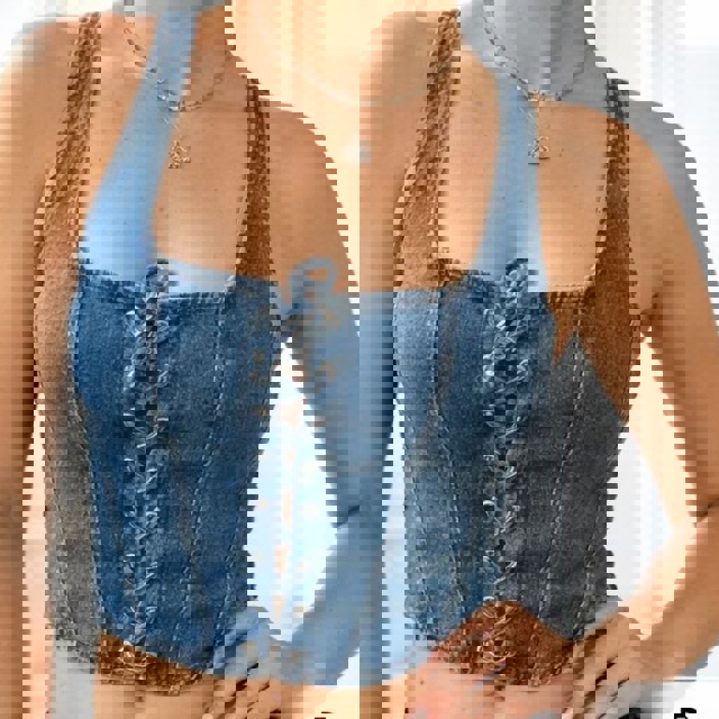 Джинсовый корсет