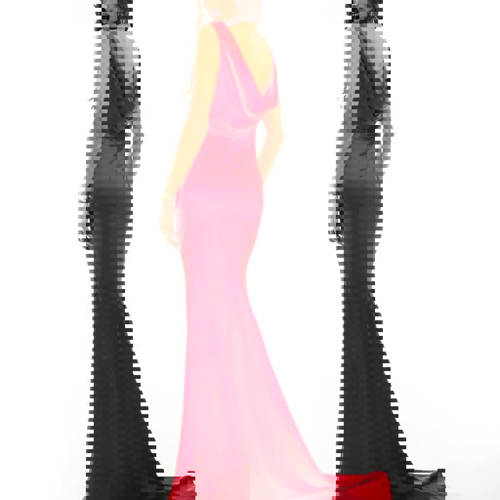 Jarlo атласное макси платье (красное)