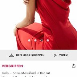 Jarlo атласное макси платье (красное) - фото 3