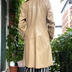 Винтажный кожаный плащ - фото 3