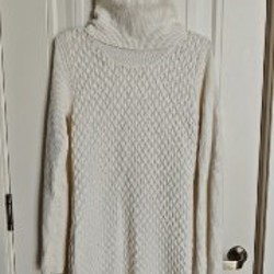 Белое вязаное платье - фото 2