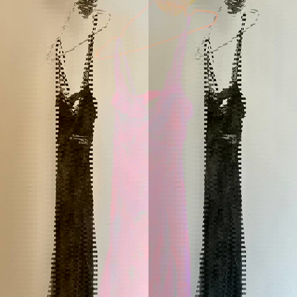 Ночная сорочка голубого цвета из сатина