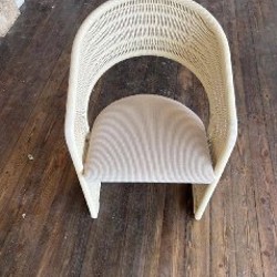 Плетеный стул с тканевой сидушкой - фото 5